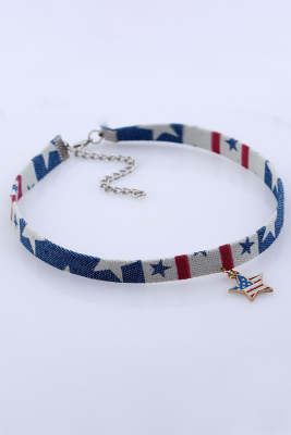 American Flag Denim Choker BH011091-4