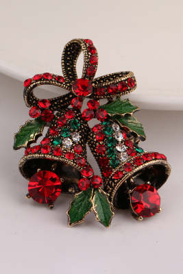 Vintage Bell Christmas Brooch BH041507-12