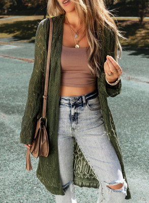 Open Front Pointelle Cardigan LC2711579-P609