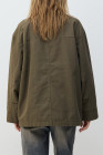Moss Green Oversized Canvas Jacket
