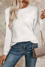 EVALESS Womens Tops Trendy Dressy Casual Long Sleeve Crewneck Basic T Shirts Solid Loose Textured Blouses Outfits