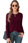 EVALESS Womens Sweaters Casual Long Sleeve Crewneck Cable Knit Lightweight Oversized Crochet Sweater Pullover Tops