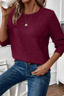 EVALESS Womens Sweaters Casual Long Sleeve Crewneck Cable Knit Lightweight Oversized Crochet Sweater Pullover Tops