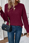 EVALESS Womens Sweaters Casual Long Sleeve Crewneck Cable Knit Lightweight Oversized Crochet Sweater Pullover Tops
