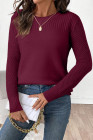 EVALESS Womens Sweaters Casual Long Sleeve Crewneck Cable Knit Lightweight Oversized Crochet Sweater Pullover Tops