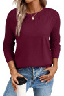 EVALESS Womens Sweaters Casual Long Sleeve Crewneck Cable Knit Lightweight Oversized Crochet Sweater Pullover Tops