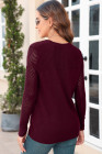 EVALESS Womens Sweaters Casual Long Sleeve Crewneck Cable Knit Lightweight Oversized Crochet Sweater Pullover Tops