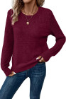 EVALESS Womens Sweaters Casual Long Sleeve Crewneck Cable Knit Lightweight Oversized Crochet Sweater Pullover Tops