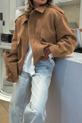 Chestnut jacket LC8513978-P2017