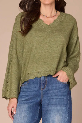 Jungle Green pullover sweater LC2728121-P609