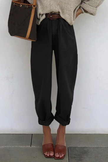 EVALESS High Waisted Baggy Cargo Jeans for Women Casual Loose Cropped Y2k Denim Pants MNFW7873480-2