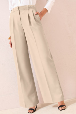 EVALESS Women Wide Leg Dress Pants High Waist Work Office Business Pleated Suit Palazzo Pants Casual Trousers Slacks LC7714294-P15