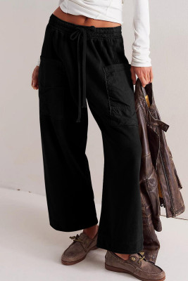 EVALESS Sweatpants Women Baggy High Waisted Cargo Pants 2026 Casual Wide Leg Sweat Pants with Pockets Drawstring Elastic Band LC7714327-P2