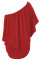 Multiple Dressing Layered Red Mini Poncho Dress
