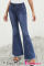 Sky Blue Distressed Bell Bottom Denim Pants