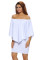 Multiple Dressing Layered White Mini Poncho Dress