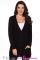 Black Front Pocket and Buttons Closure Cardigan