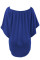 Multiple Dressing Layered Blue Mini Poncho Dress