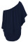 Multiple Dressing Layered Dark Blue Mini Poncho Dress