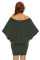 Multiple Dressing Layered Army Green Mini Poncho Dress