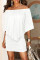 Multiple Dressing Layered White Mini Poncho Dress