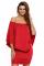 Multiple Dressing Layered Red Mini Poncho Dress