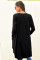 Black Selected Button Down Pocketed High Low Cardigan