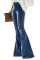 Sky Blue Distressed Bell Bottom Denim Pants