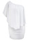 Multiple Dressing Layered White Mini Poncho Dress