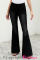 Black Distressed Bell Bottom Denim Pants
