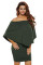 Multiple Dressing Layered Army Green Mini Poncho Dress