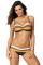 Brown Gradient Color Block Push Up Bikini Swimwear