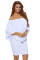 Multiple Dressing Layered White Mini Poncho Dress