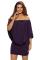 Multiple Dressing Layered Purple Mini Poncho Dress