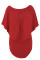 Multiple Dressing Layered Red Mini Poncho Dress