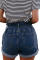 Medium Blue Paper Bag Waist Denim Shorts