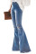 Multicolor Distressed Bell Bottom Denim Pants