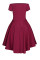 Burgundy All The Rage Skater Dress