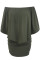 Multiple Dressing Layered Army Green Mini Poncho Dress