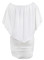 Multiple Dressing Layered White Mini Poncho Dress