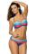 Sky Blue Gradient Color Block Push up Bikini Swimwear