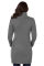 Gray Cowl Neck Cable Knit Sweater Dress