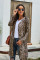 Snake Print Long Cardigan