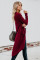 Red Selected Button Down Pocketed High Low Cardigan