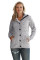 Dark Gray Long Sleeve Button-up Hooded Cardigans
