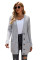 Gray Front Pocket and Buttons Closure Cardigan