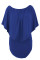 Multiple Dressing Layered Blue Mini Poncho Dress