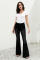 Black Distressed Bell Bottom Denim Pants