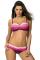 Rose Gradient Color Block Push Up Bikini Swimwear