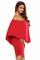 Multiple Dressing Layered Red Mini Poncho Dress
